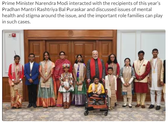 Prime Minister Narendra Modi discussed the importance of mental health
